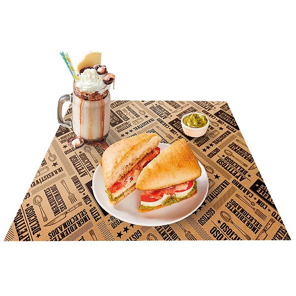 Jogo Americano Kraft - 50 unidades - Food Service Festcolor - Rizzo Embalagens