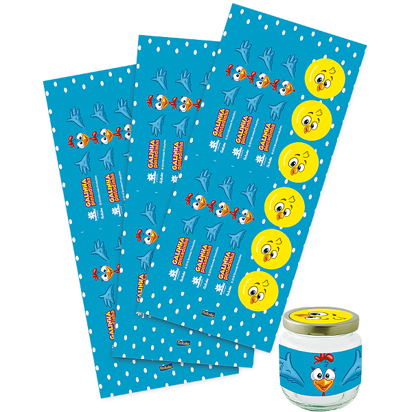 Adesivo para Lembrancinhas Festa Galinha Pintadinha - 36 unidades - Festcolor - Rizzo Festas