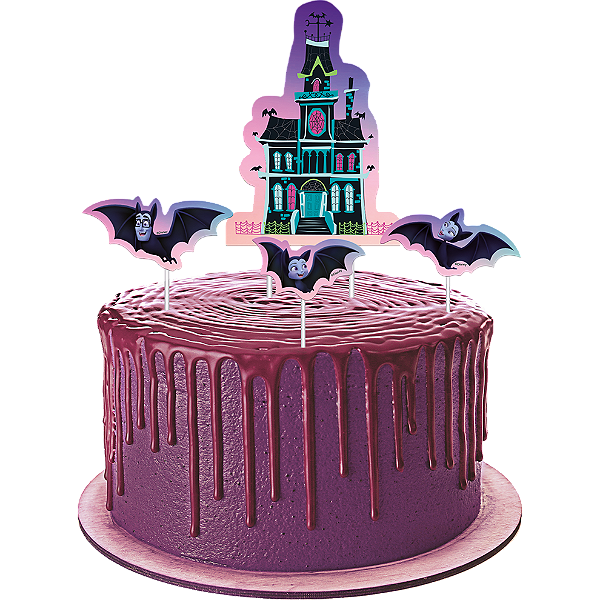 Topper para Bolo Festa Vampirina - 04 Unidades - Festcolor - Rizzo Festas
