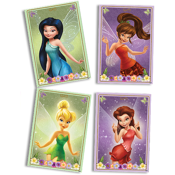 Quadro Decorativo Festa Festa Fadas Disney - 04 unidades - Festcolor - Rizzo Festas