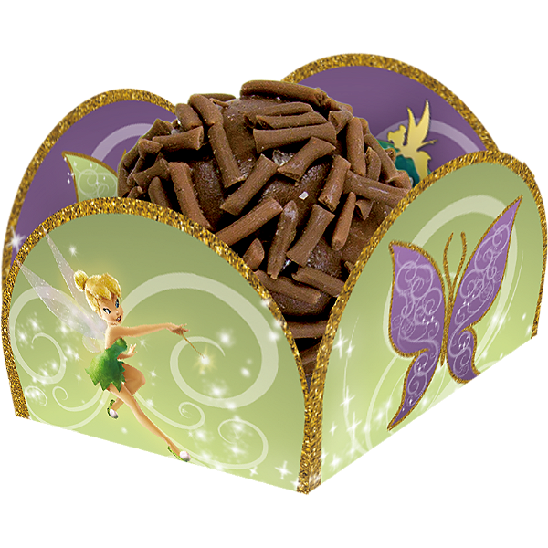 Porta Forminha para Doces Festa Fadas Disney - 40 unidades - FestColor - Rizzo Festas