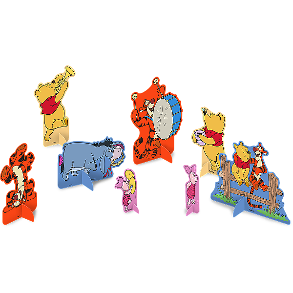 Decoração de Mesa Festa Pooh e sua Turma - 8 unidades - Festcolor - Rizzo Festas