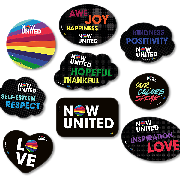 Kit Placas Festa Now United - 09 Unidades - Festcolor - Rizzo Festas