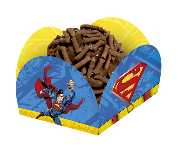 Porta Forminha para Doces Festa Superman - 40 unidades - Festcolor Festas