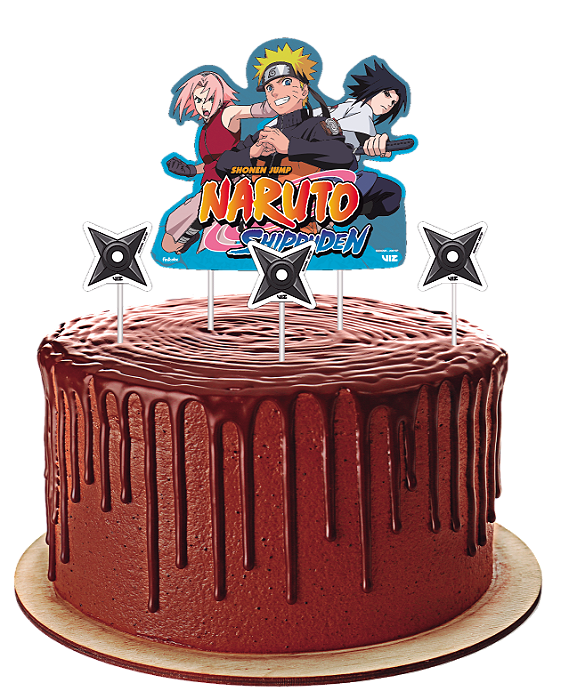 Topper para Bolo Festa Naruto - 04 unidades - Festcolor - Rizzo Festas