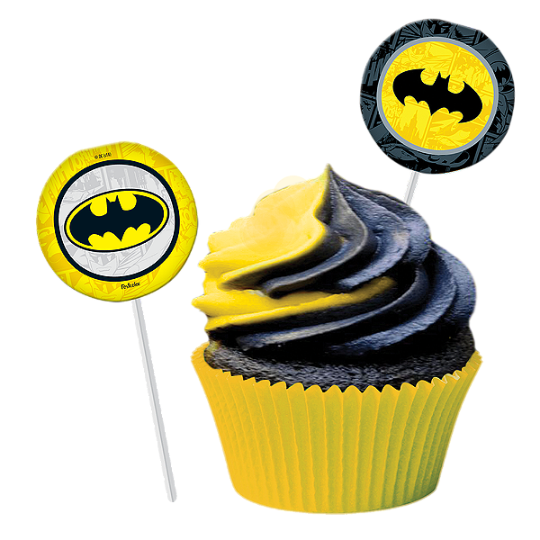 Topper para Docinhos Festa Batman Geek - 08 unidades - Festcolor -  Festas