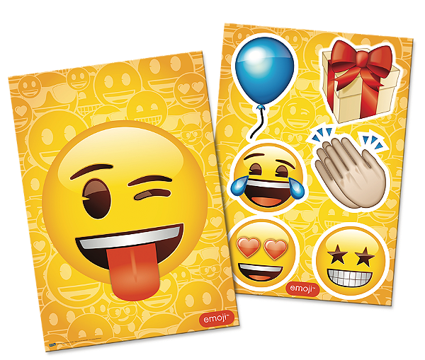 Kit Decorativo Festa Festa Emoji - Festcolor - Rizzo Festas