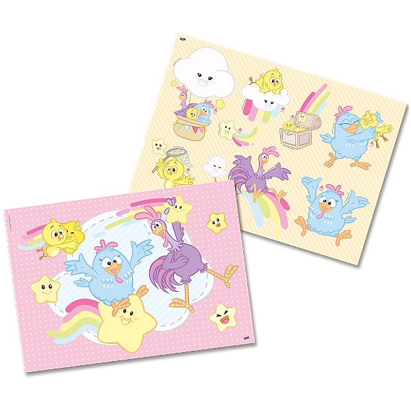Kit Decorativo Festa Festa Galinha Pintadinha Candy - 6 Itens - Festcolor - Rizzo Festas