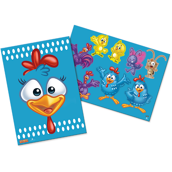 Kit Decorativo Festa Festa Galinha Pintadinha - 6 Itens - Festcolor - Rizzo Festas