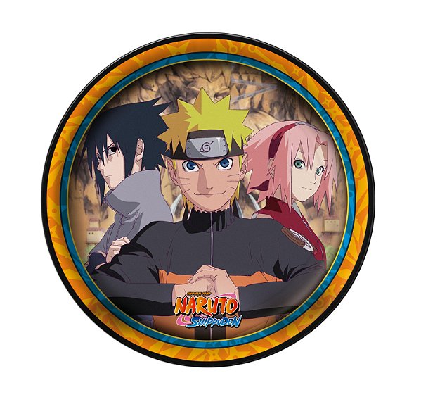 Prato Festa Naruto 18cm - 08 unidades - Festcolor -  Festas