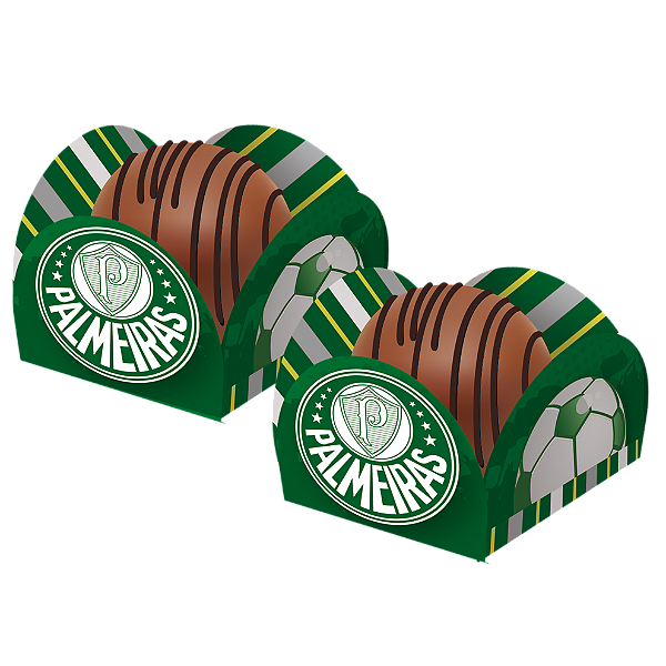 Porta Forminha para Doces Festa Palmeiras - 40 unidades - Festcolor - Rizzo Festas
