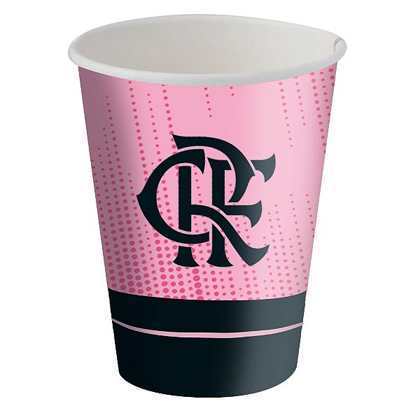 Copo de Papel 200ml Festa Flamengo Rosa - 08 unidades - Festcolor -  Festas