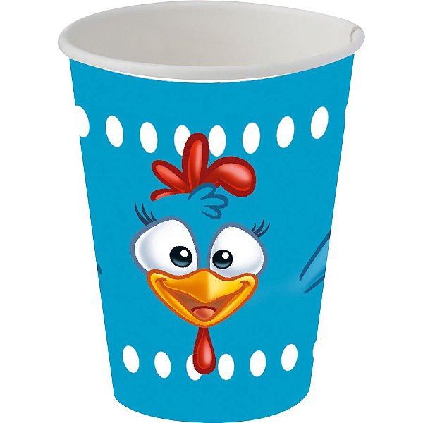 Copo de Papel 200ml Festa Galinha Pintadinha  - 8 unidades - Festcolor -  Festas