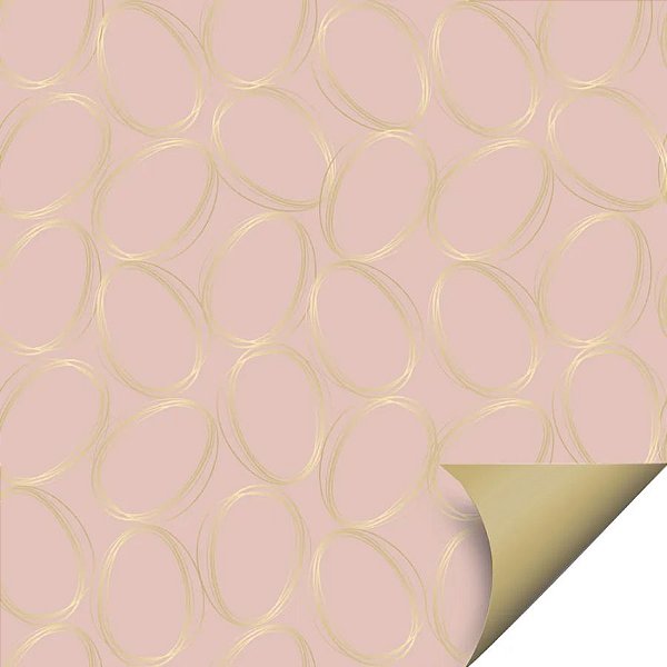 Folha para Ovos de Páscoa Tonal Rose e Ouro 69x89cm - 5 unidades - Cromus - Rizzo
