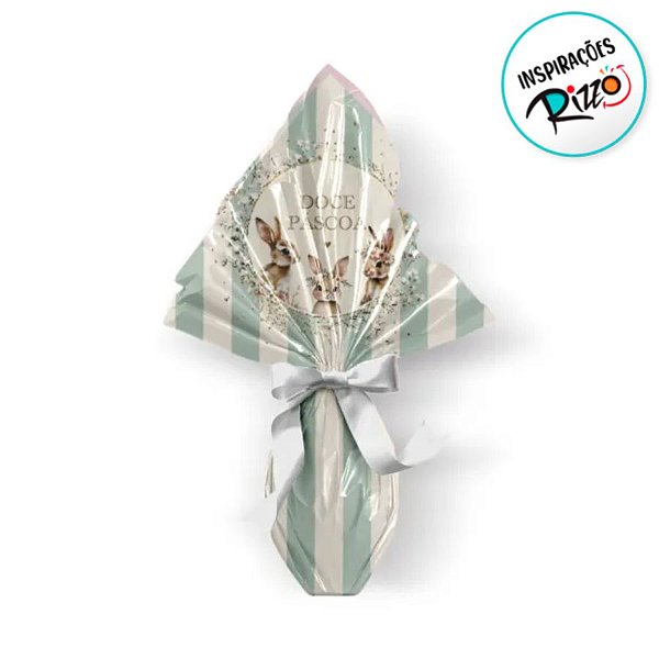 Saco Express 32x32cm para Ovos de 150g a 200g - Doce Páscoa Verde - 5 unidades - Cromus - Rizzo