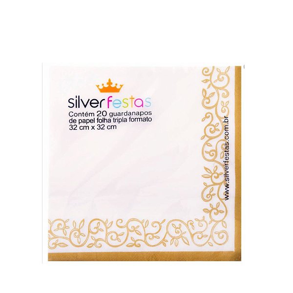 Guardanapo estampado folha dupla - 20 unidades - Ref.GE33070 - 33x33 cm - Rizzo