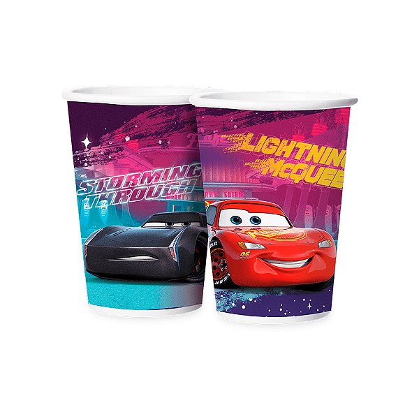 Copo de Papel - Carros - 180ml  - 8 unidades - Regina - Rizzo
