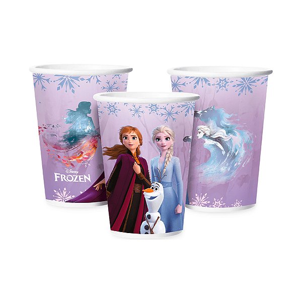 Copo de Papel - Frozen - 180ml  - 8 unidades - Regina - Rizzo