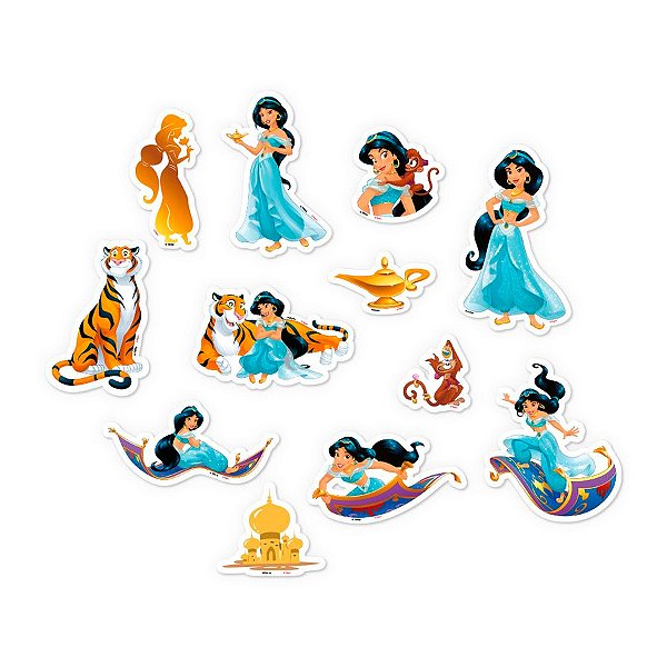 Mini Personagens Decorativos - Jasmine - 12 unidades - Regina - Rizzo