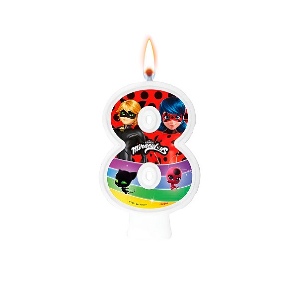 Vela - Lady Bug N°8 - 1 unidade - Regina - Rizzo
