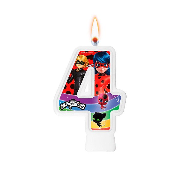 Vela - Lady Bug N°4 - 1 unidade - Regina - Rizzo