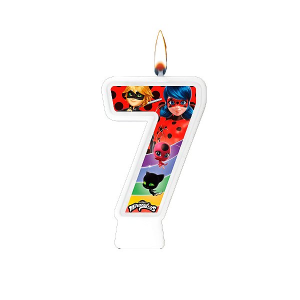 Vela - Lady Bug N°7 - 1 unidade - Regina - Rizzo