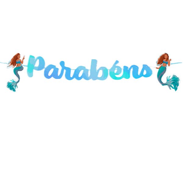 Faixa Parabéns - A Pequena Sereia - 1 unidade - Regina - Rizzo
