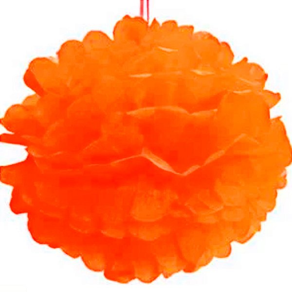 Lanterna de Papel Flor Laranja 25cm - 1 unidade - Regina - Rizzo