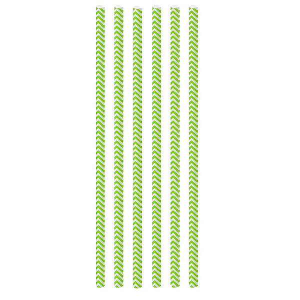 Canudo Biodegradável Missoni Verde Limão - 12 unidades - Regina - Rizzo