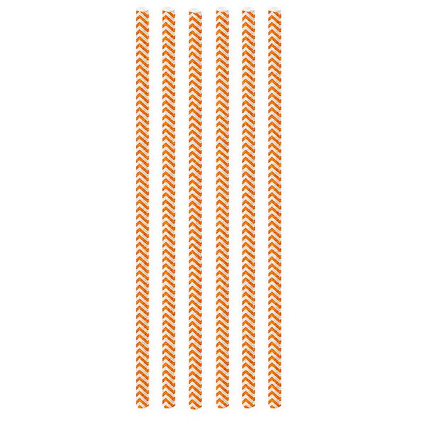 Canudo Biodegradável Missoni Laranja - 12 unidades - Regina - Rizzo