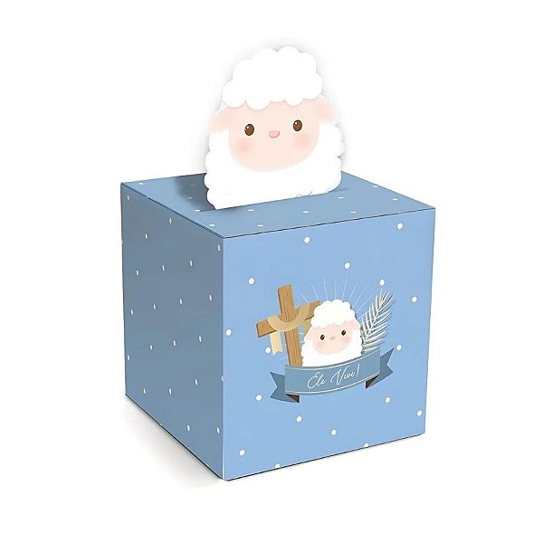 Caixa Cubo Pop - Cordeirinho - 10 unidades - Cromus - Rizzo
