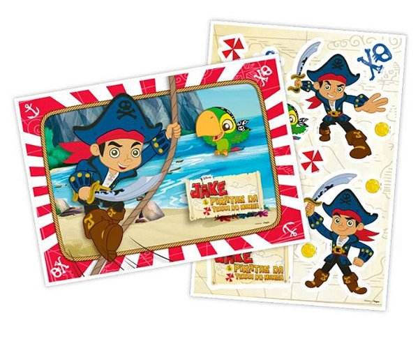Kit Decorativo Jake e os Piratas da Terra do Nunca - 02 unidades - 64cmx45cm - Regina - Rizzo
