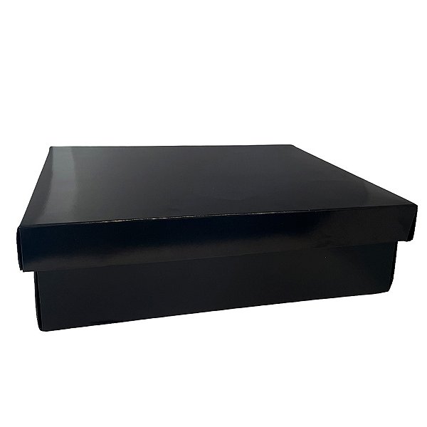 Caixa para Presente Premium Retangular - Preta - 20x25x8cm - 5 unidades - Assk - Rizzo
