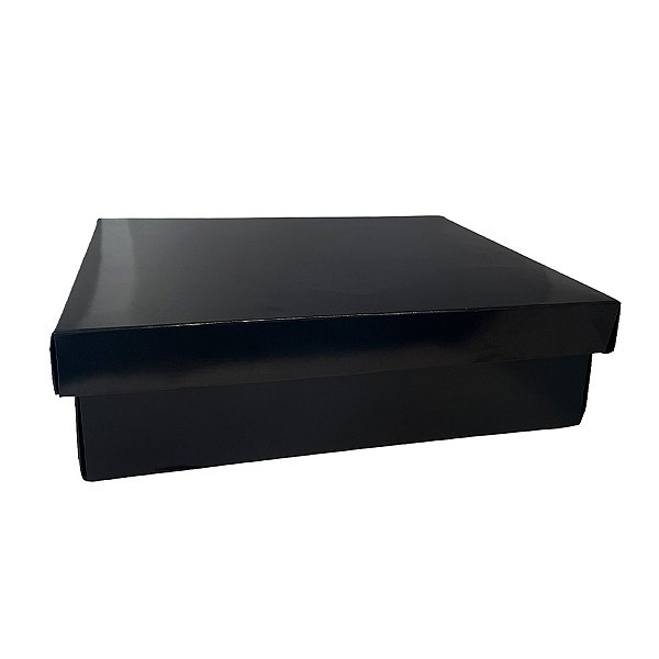 Caixa para Presente Premium Retangular - Preta - 22,7x17,2x6cm - 5 unidades - Assk - Rizzo