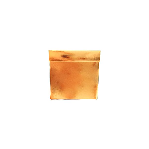 Caixa Cubo Para Presente Metalizada com Textura Dourado 6x6x6cm   - 10 unidades - ASSK - Rizzo