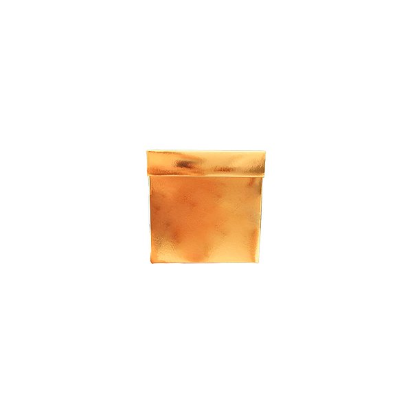 Caixa Cubo Para Presente Metalizada com Textura Dourado 4x4x4cm  - 10 unidades - ASSK - Rizzo
