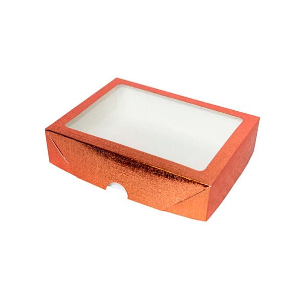 Caixa com Visor S27 (15cmx20cmx6cm) - Rose - 10 unidades - ASSK - Rizzo