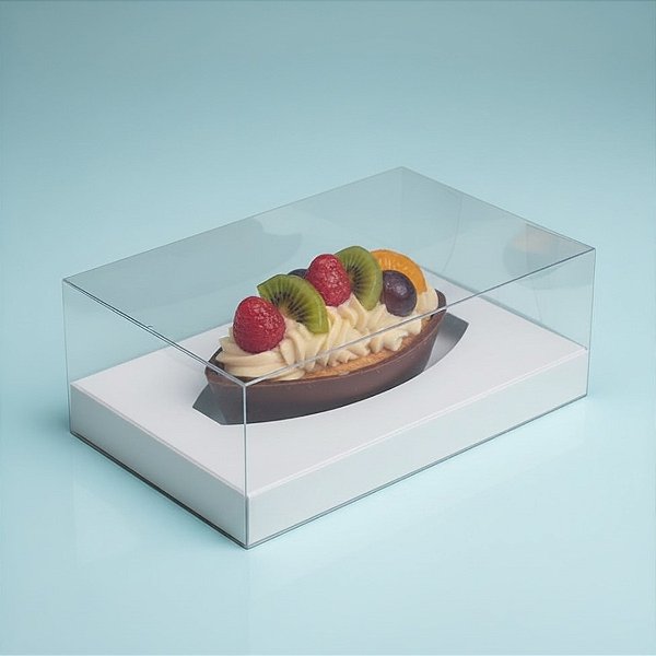 Caixa Barca de Chocolate - G - 20,5cm x 17cm x 6,5cm - Branco - 5 unidades - Assk - Rizzo