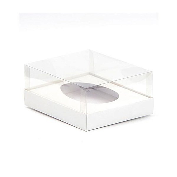 Caixa para Meio Ovo de 100g a 150g - 11x12x7cm - Branca - 5 unidades - ASSK - Rizzo