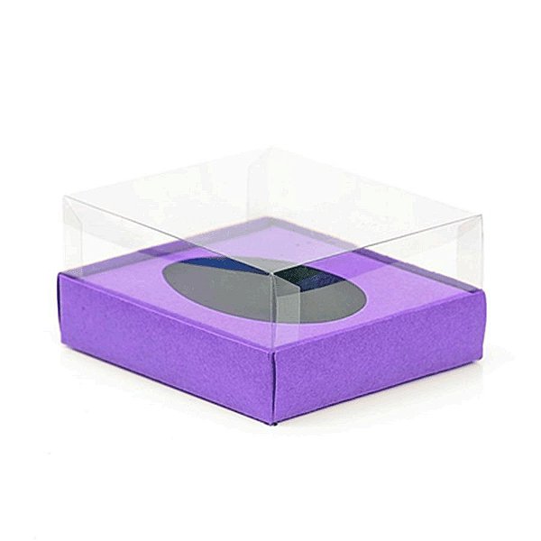 Caixa Ovo de Colher - Meio Ovo de 250g - 15cm x 13cm x 6,5cm - Lilás - 5unidades - Assk - Páscoa Rizzo Embalagens