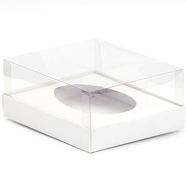 Caixa Ovo de Colher - Meio Ovo de 500g - 20,5cm x 17cm x 9,7cm - Branca - 5unidades - Assk - Rizzo