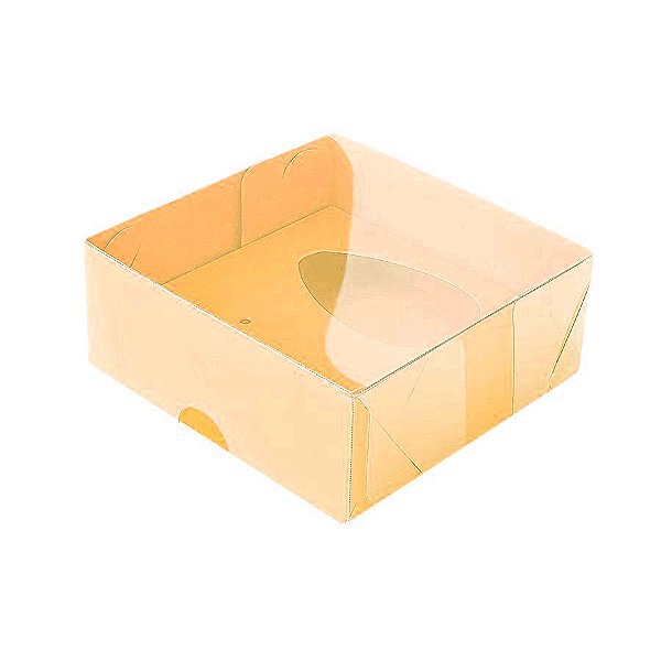 Caixa Ovo de Colher - Meio Ovo de 50g a 80g - 10cm x 10cm x 4cm - Laranja - 5unidades - Assk - Páscoa Rizzo Embalagens