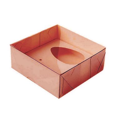 Caixa Ovo de Colher - Meio Ovo de 50g - 10cm x 10cm x 4cm - Rosê Gold - 5unidades - Assk - Páscoa Rizzo Embalagens