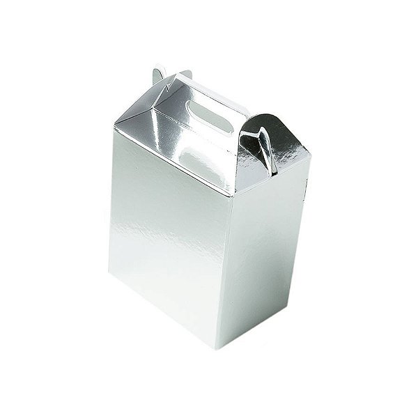 Caixa Sacolinha S11 (15,9cm x 17cm x 10,2cm) Prata 10 unidades Assk Rizzo Embalagens