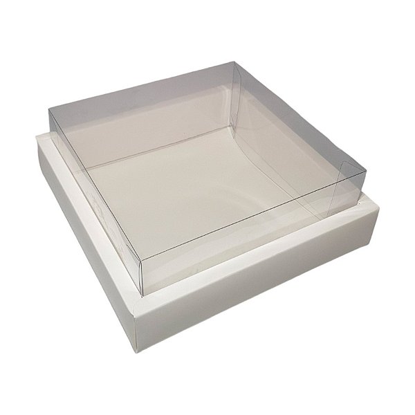 Caixa de PVC N13 Branca 17X17X7,8- 5 un - Assk Rizzo Confeitaria
