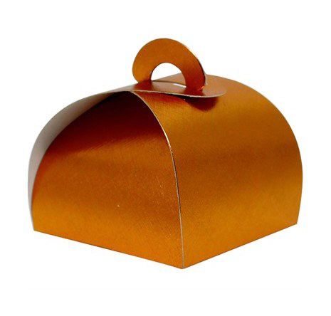 Caixa Bem Casado Cobre Texturizado - 6,5x6,5x5,5cm - 12 unidades - Assk - Rizzo Confeitaria