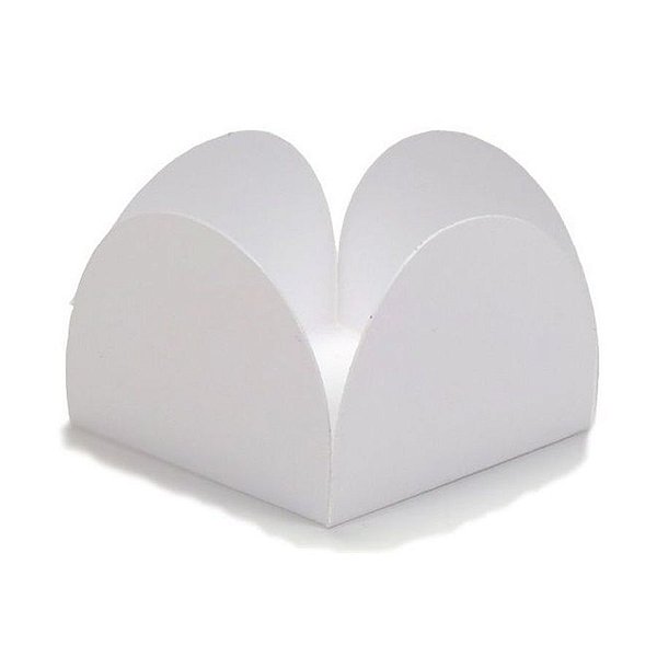 Forminha para Doces 4 Pétalas (3,5cm x 3,5cm x 2,5cm) Branca 50 unidades Assk Rizzo Embalagens