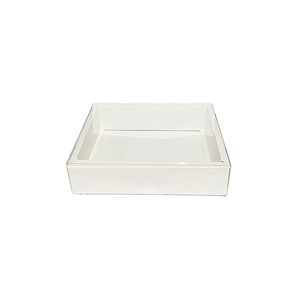 Caixa com Tampa Transparente Nº 5 (9cm x 12cm x 4cm) Branca 10 unidades Assk Rizzo Embalagens