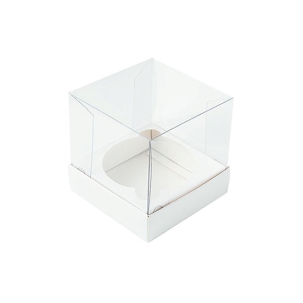 Caixa Mini Bolo M (7cm x 7cm x 7cm) Branca 10 unidades Assk Rizzo Confeitaria