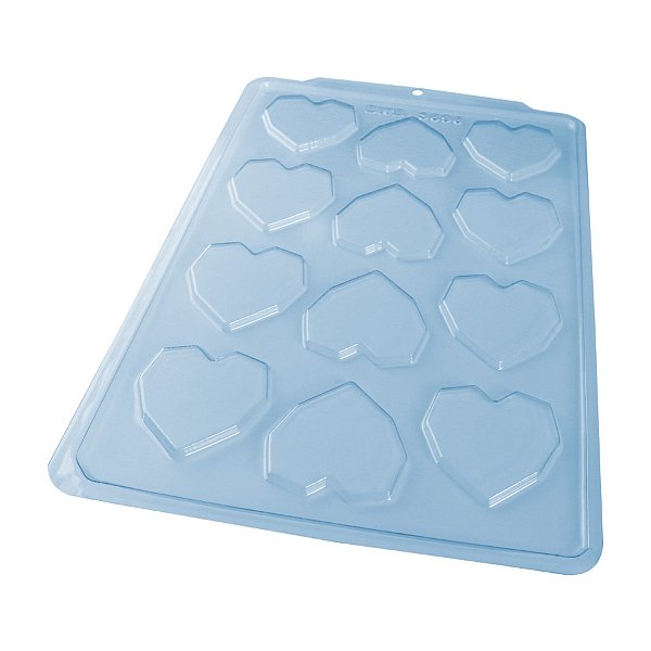 Forma Simples Tradicional Tablete Coração Lapidado Pequeno - Cód 3696 - 1 unidade - BWB - Rizzo
